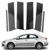 For Mitsubishi Lancer Sedan 6Pcs Car Pillar Posts Door Window Decorative Trim 2008 2009 2010 2011 2012 2013 2014 2015 2016 2017