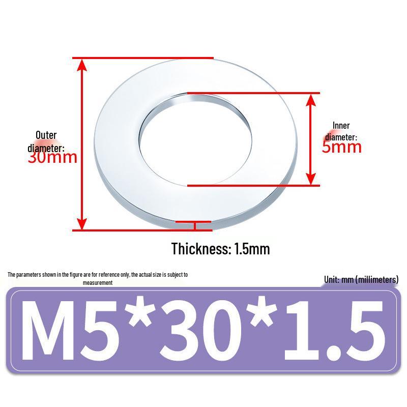 Extra Large Galvanized Metal Flat Washer (Sizes M1.6-M14)