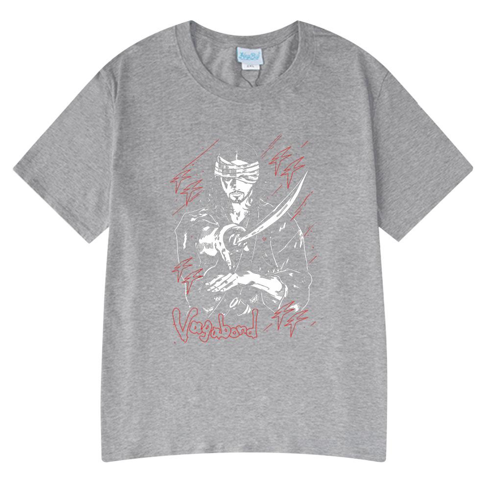 Japanese Anime Vagabond Miyamoto Musashi Funny Style Tshirts Unisex Women Clothing Fashion Short Sleeve T Shirts Summer Streetwear
