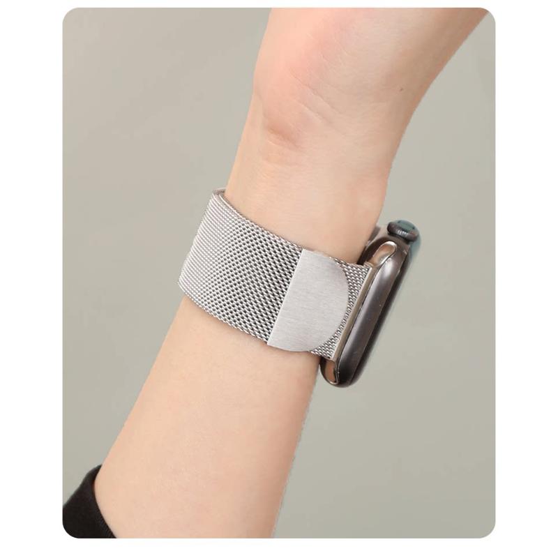 Magnetic Milanese Watch Strap for Apple Watch S11, iWatch 10/9/8/7/SE