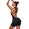 European & American Zipper Aerial Yoga Jumpsuit Bodysuit with Chest Pad & Tummy Control for Women Fitness.