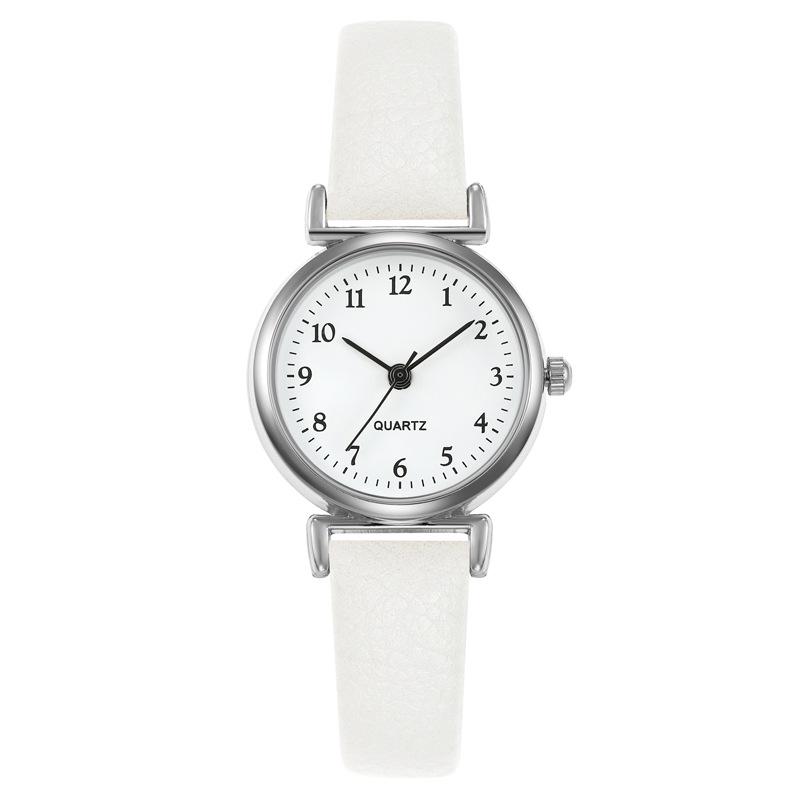 Stylish Women's Quartz Watch with Leather Strap & Digital Scale
