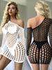 Women's One-Piece Nightwear Hot Sale Party Club Night Wear Erotic Fishnet Mini Short Skirt Sexy Mesh Transparent Bodycon Dress