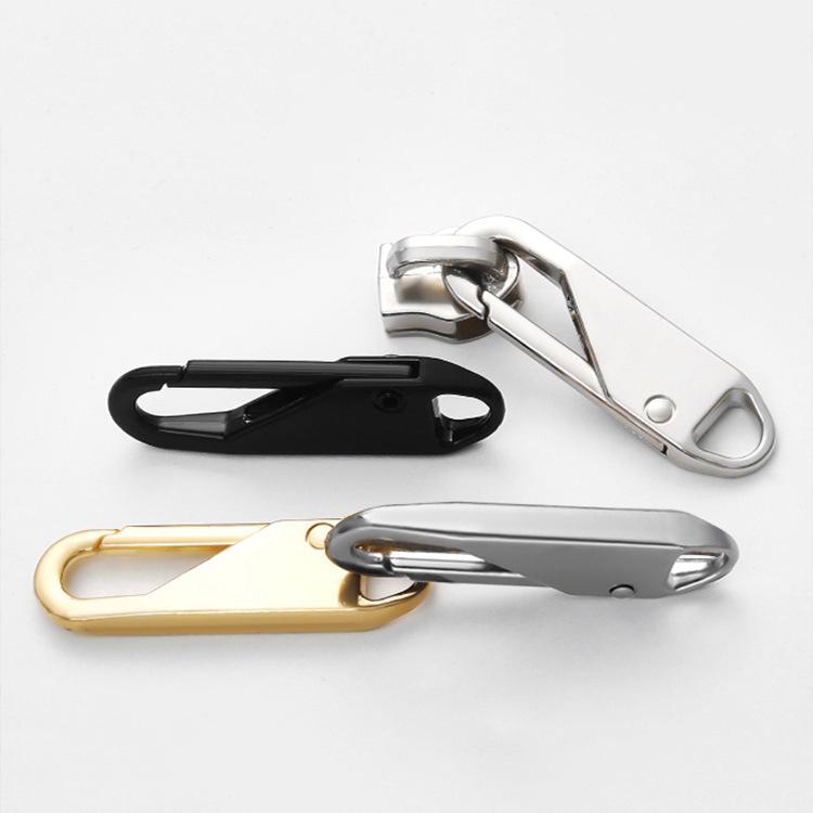 4PCS Movable Zipper Piece, Metal Zipper Lock Piece, Luggage Repair Zipper Piece, Removable Zipper Head for Clothes Accessories