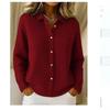 2025 European and American Lapel Button Knit Cardigan Sweater - Autumn/Winter Solid Color Fashion for Women
