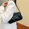 Sweet PU Leather Shoulder Bag Pleated Small Tote Bag Ins Cloud Square Bag  Travel