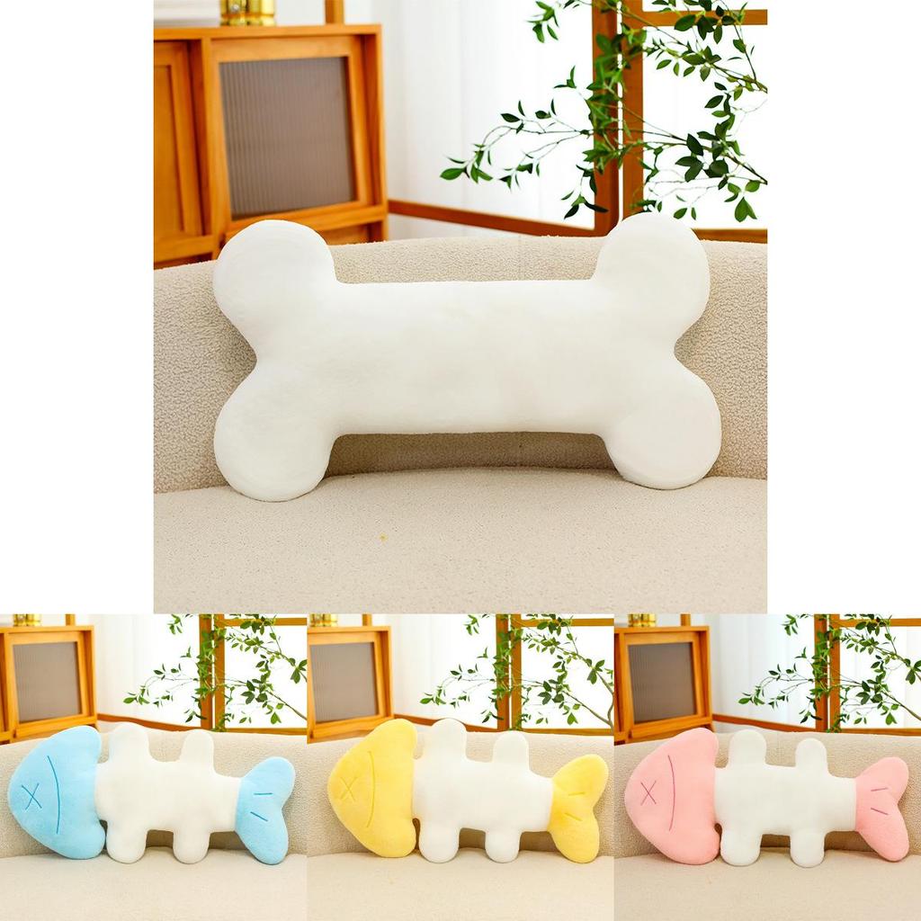 Furniture Decor Plush Bone Shape Sofa Pillow With Soft Filling For Living Room Lounge