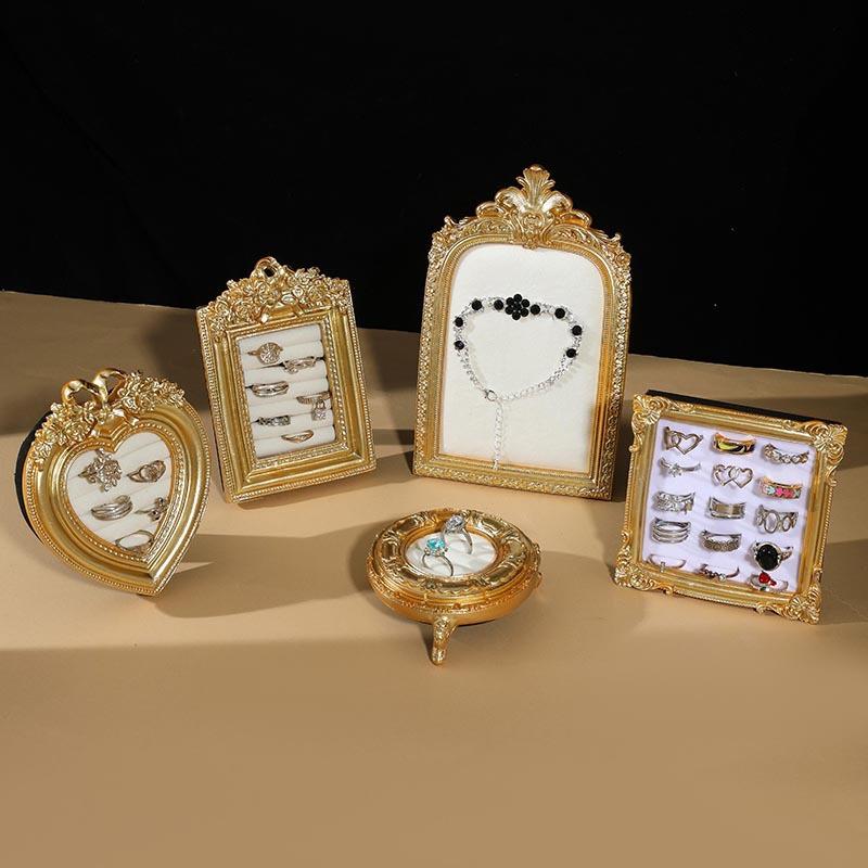 Originality Jewelry Display Rack Jeweler Retro Rings Show Shelf Necklace Jewellery Showcase Stand Bracelet Live Pictures Props