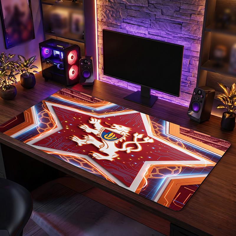 Republi Football Crest Mouse Pad, Extended Non Slip Rubber Desk Mat for Gaming Office Laptop Fan Gift