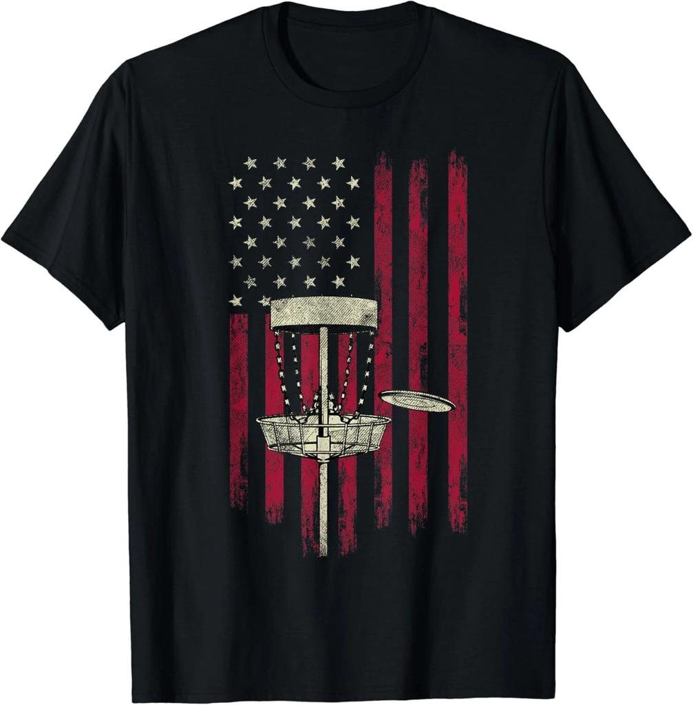 Disc Golf Vintage American Flag 4th Of July Tee Gift Unisex T-Shirt