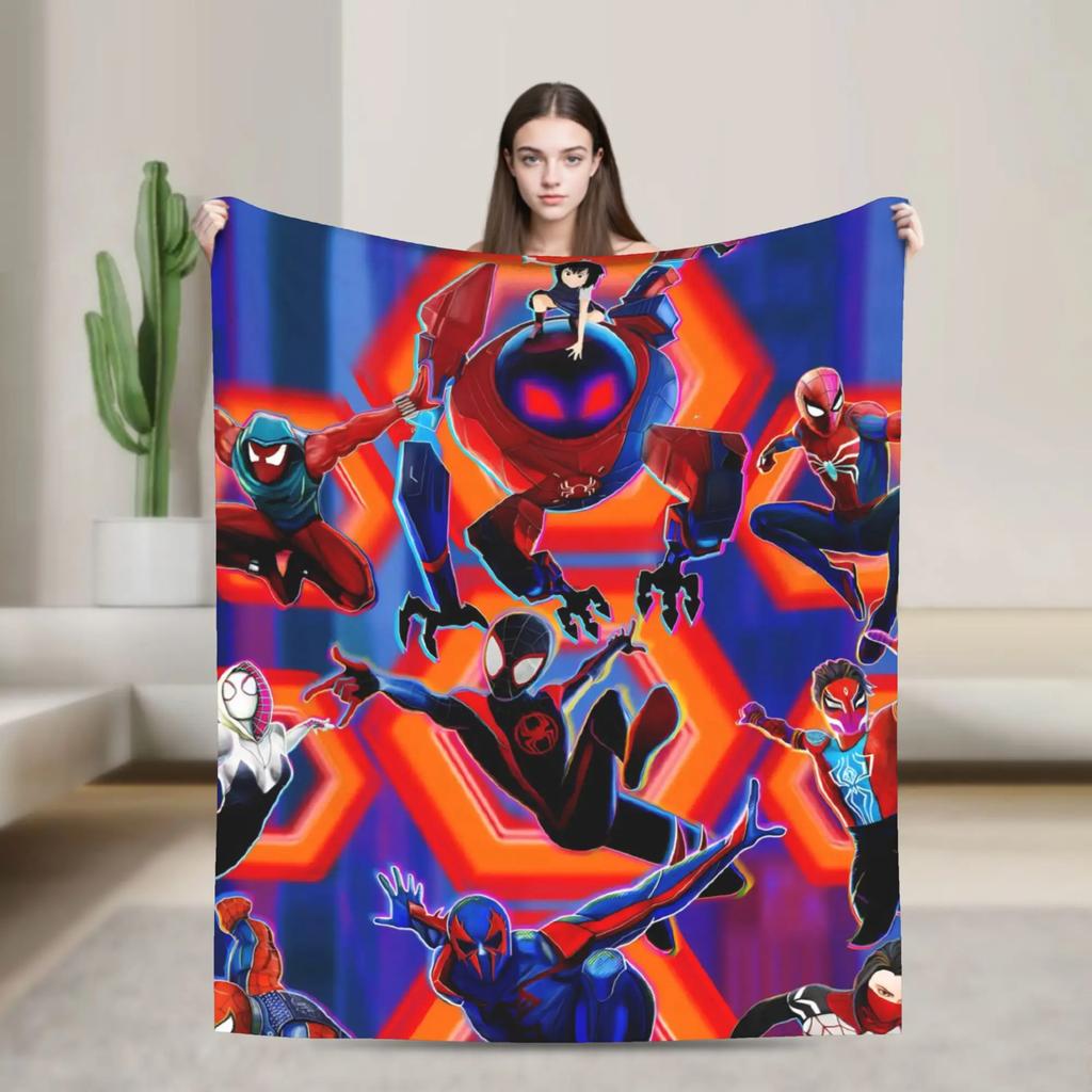 Coperta in Peluche Spidey e i Suoi Fantastici Amici per Bambini Morbido Plaid in Flanella per Letto Divano Sedia Caldo Confortevole Design Copriletto