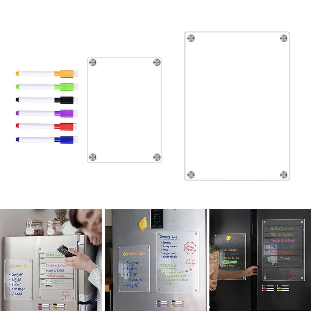 Acrylic Magnetic Calendar Fridge Calendar Message Board Monthly Weekly Calendar