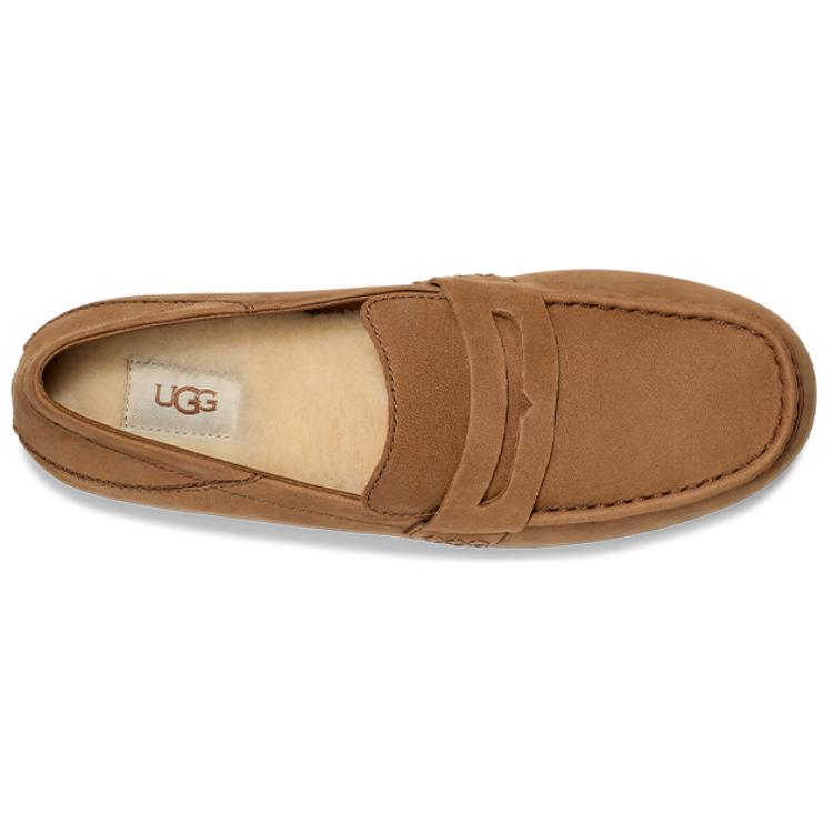 UGG Fashionable Simple Versatile Moccasins Men Shoes Brown 1166762-CHE