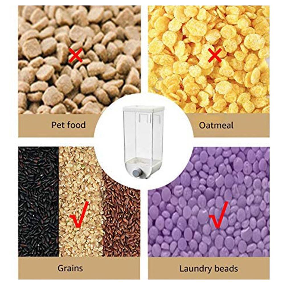 Pohodlné řešení pro skladování sypkých potravin Dávkovač cereálií Nádoba Montáž na stěnu