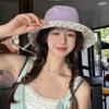 Pastoral Style Sweet Floral Bucket Hat Travel Vocation Women Summer Double-Sided Sun Hat