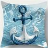 Sailboat On Blue Wave PillowcaseSuitable for Sofa Car Bedroom Decorative Cushion Cover Pillow Cover