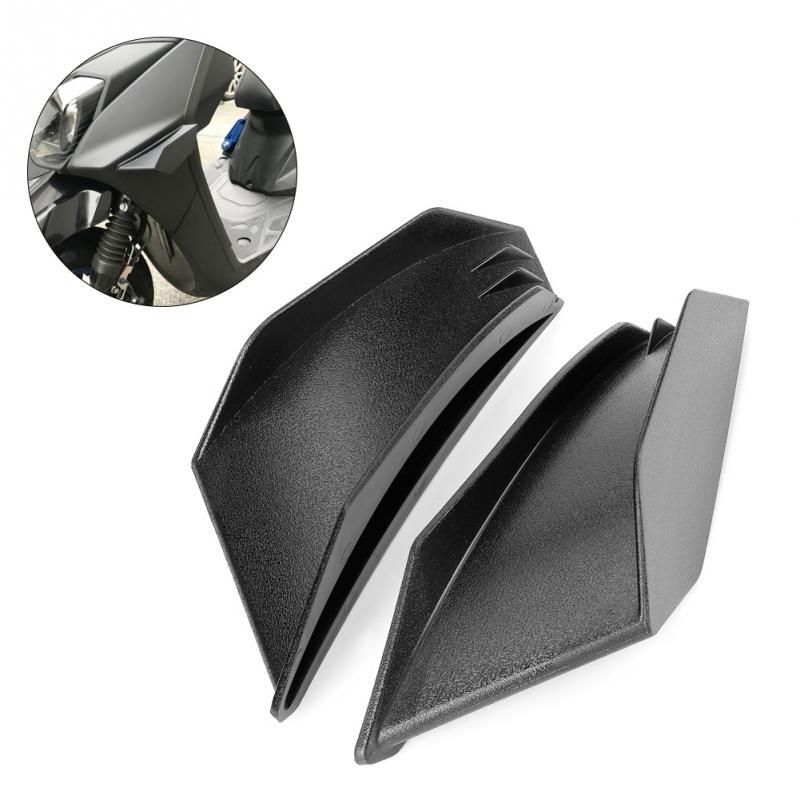 Cuque 1 Pair Universal Motorcycle Winglet Aerodynamic Wing Kit ABS Plastic Fit for Honda Yamaha Black Cuque 1 Pair Universal Motorcycle Winglet Aerodynamic Wing Kit ABS Plastic Fit for Honda Yamaha Black