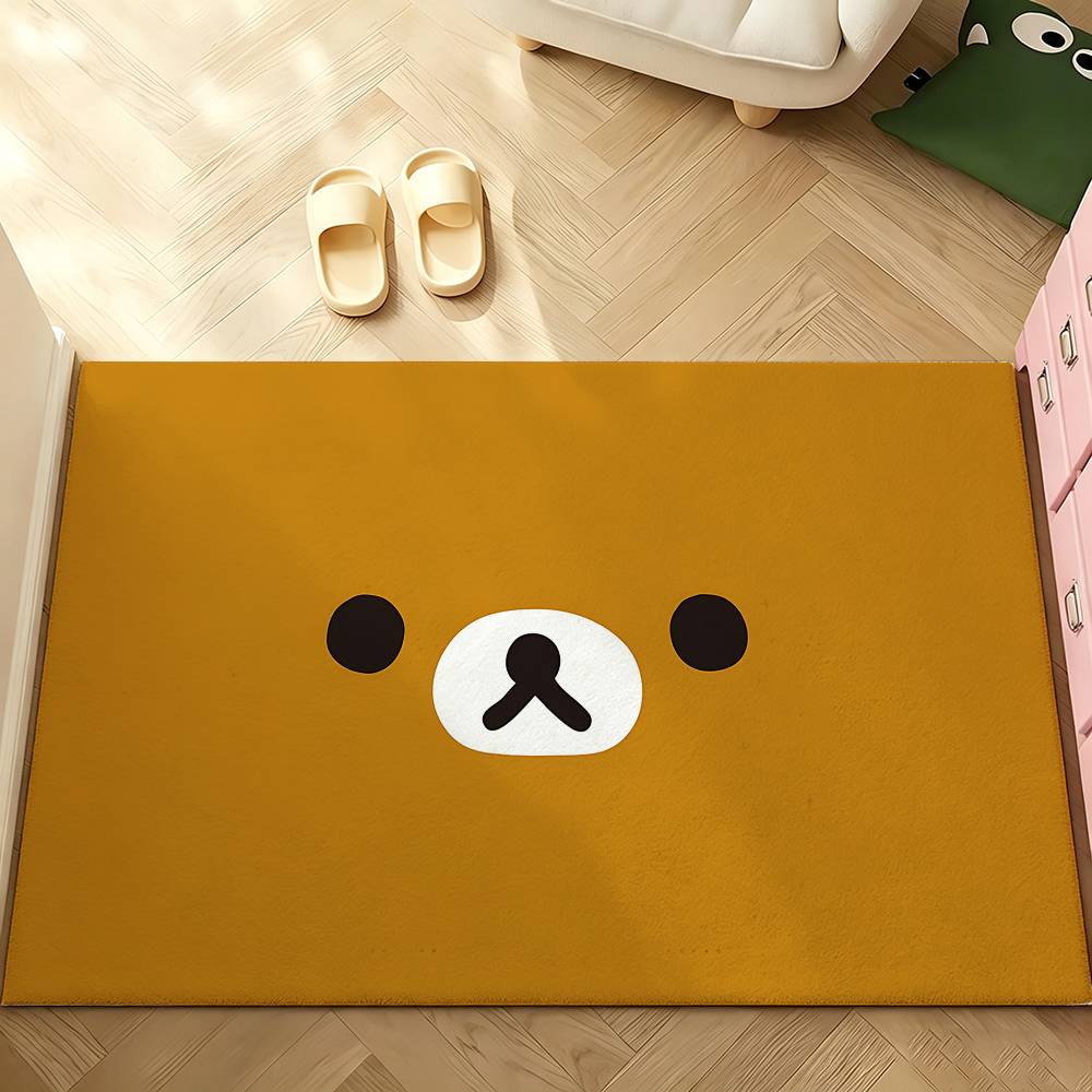 Cartoon R-Rilakkumas Carpet Bathroom Anti-slip Mat Door Mat Home Decoration Mat Entrance Door Mat Scratch-resistant Door Mat