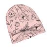 ZLIENSZUS Adult Minimalist Poppy Doodles Knit Hat - Neutral Tones Suitable for Quiet Style, Subtle Poppy Flower, Versatile for Casual & Outfits, Effor
