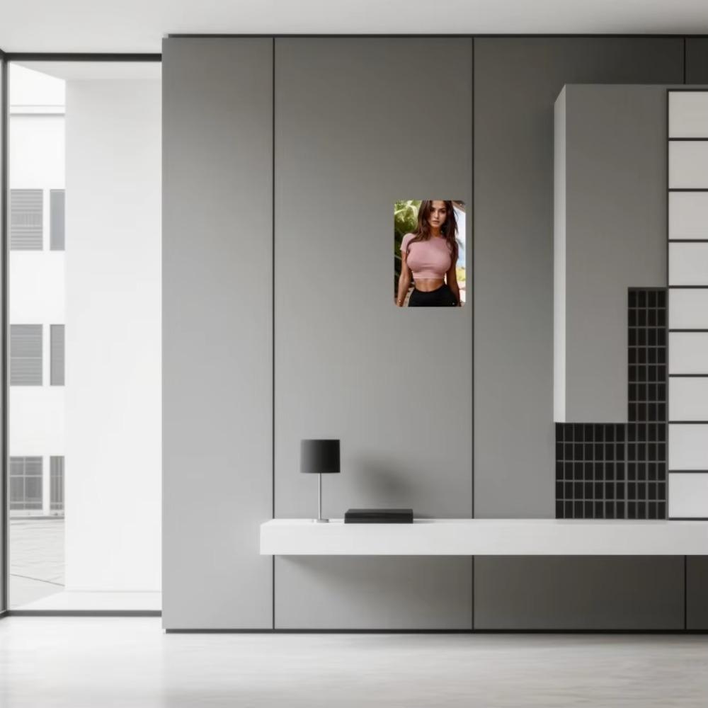 Vintage Metal Wall Sign Pink Black Retro Decor Laundry Bathroom Entryway