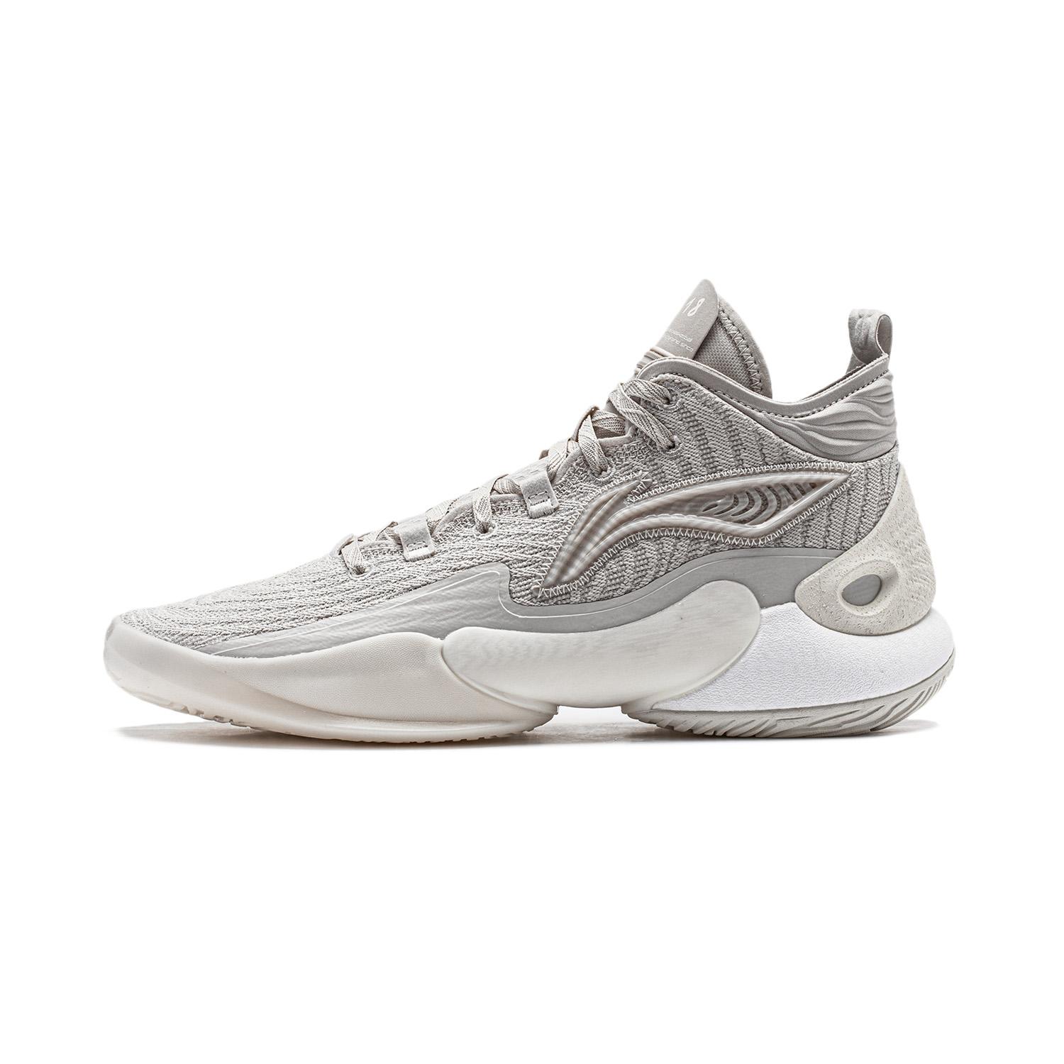 

new LiNing YuShuai 18 Cushioning Wear Resistant Mid Top Basketball Shoes Men s Gray 39.5