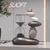 Italian Designer Hourglass with Magnetic Stones for Home Décor
