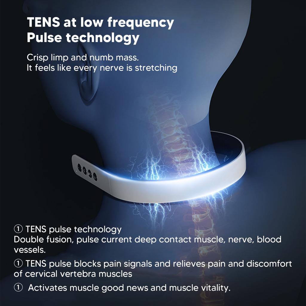 Electric Neck Massager Intelligent Neck Massage Instrument Cordless Massager for Neck Relax