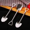 Creative Stainless Steel Shovel Spoon Mini Coffee Teaspoon Fruit Ice Cream Dessert Spoons Kitchen Scoops Tableware Cutlery Set