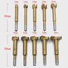 7-Piece Titanium-Plated Hinge Drill Set for Woodworking and Door/Window Installation