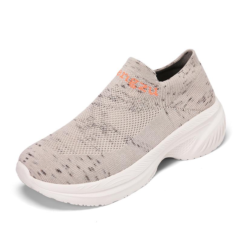 Women Men Wide Foot Sock Shoes Seven Color Slip On Casual Walking Sneakers 36-46 36