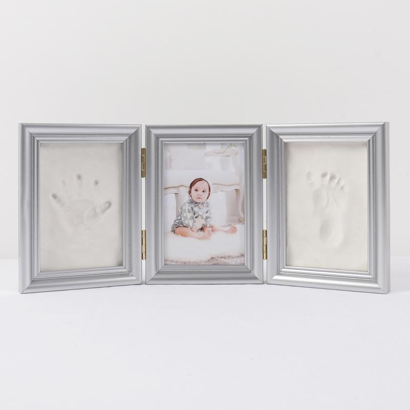 Baby Hand & Footprint Clay Photo Frame for Newborns - Perfect Keepsake for First Birthday and Milestones