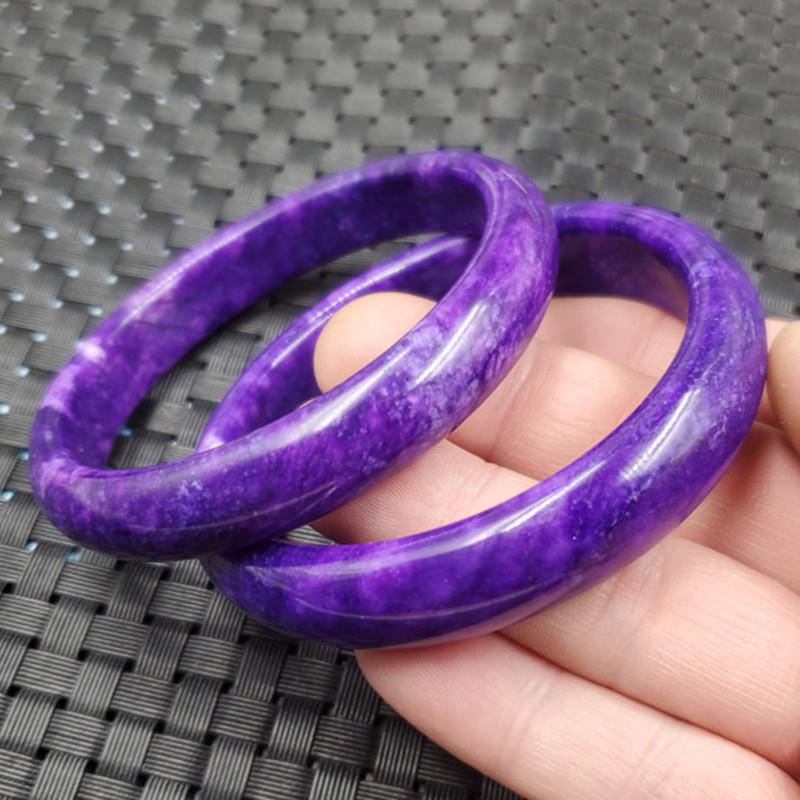 Purple Lantian Jade Women s Bracelet Ring Inner Diameter 59-60mm