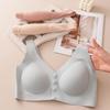 Jelly Bra Mulberry Silk Without Steel Ring Front Opening Buckle Middle-aged and Elderly Traceless Mother Maternity Bra