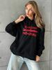 Trendy European American Style Hooded Sweatshirt - Letter Print, Loose Fit, Versatile Outerwear