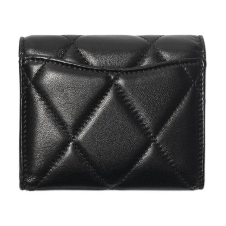 Burberry Gold Hardware Lambskin Wallet Women wallet Black 81072231