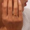 E.B.belle 12 Months Constellation CZ Birthstone Rings For Woman Gold Plated Stainless Steel Zodiac Birthday Gift Ring Jewelry