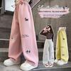 2025 Girls' Spring Wide-Leg Trousers: Stylish Joggers & Sweatpants for Older Children