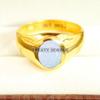 Opal Oval Cut With 925 Sterling Silver Gold Plated Ring For Men's #B366 JL375682065238