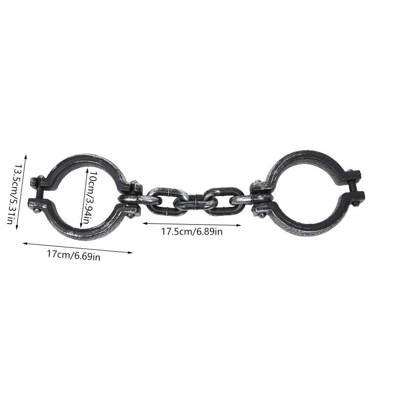 Halloween Party Plastic Chain Horror Props Haunted House Decoration Supplies Prisoner Costume Cosplay Accessories Fake Chains