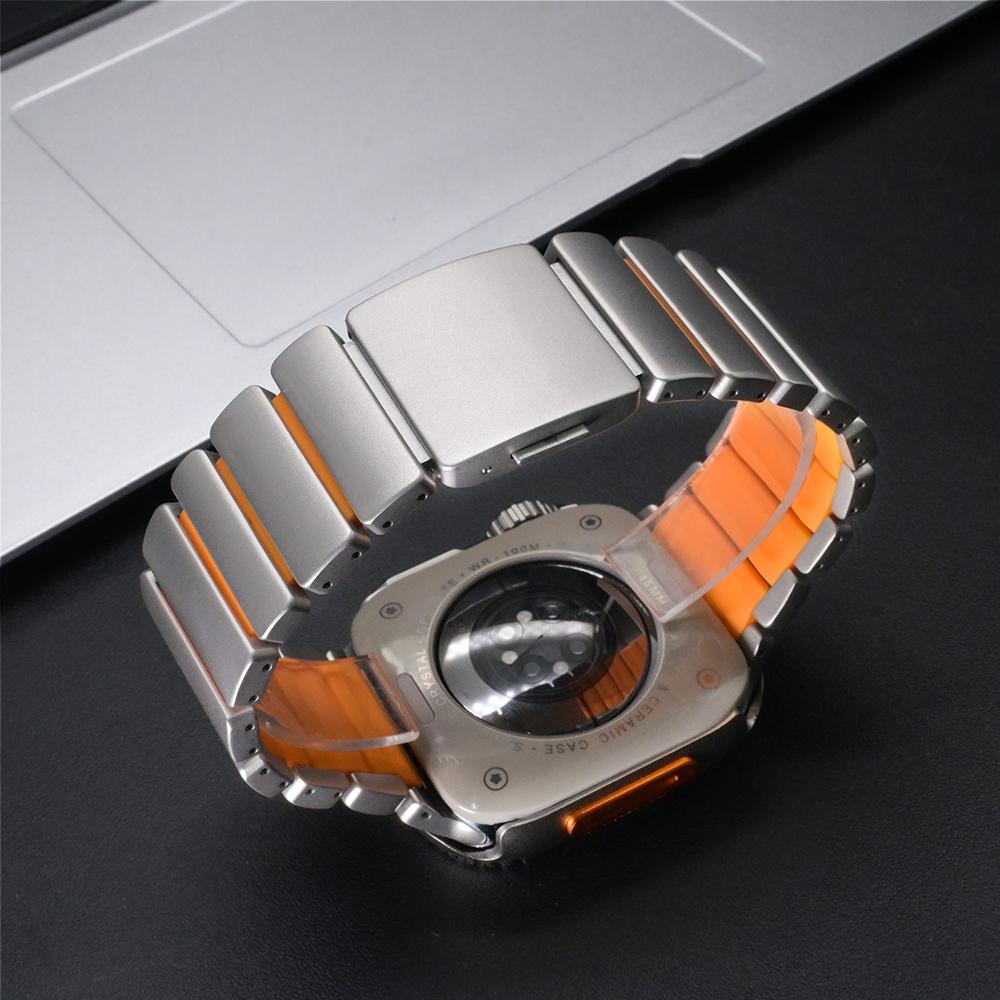 Stainless Steel Band+Metal Case for Apple Watch Ultra 3 49mm 46mm 45mm 44mm Luxury Strap Protective Case for Iwatch 11 10 9 8 7