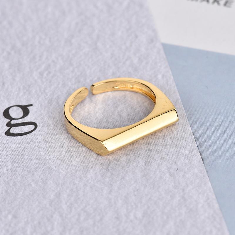 Fashion Personalized Index Finger Ring Niche Design Geometric Twist Open Ring Temperament Retro Couple Ring for Girlfriend Simple Geometric Ring