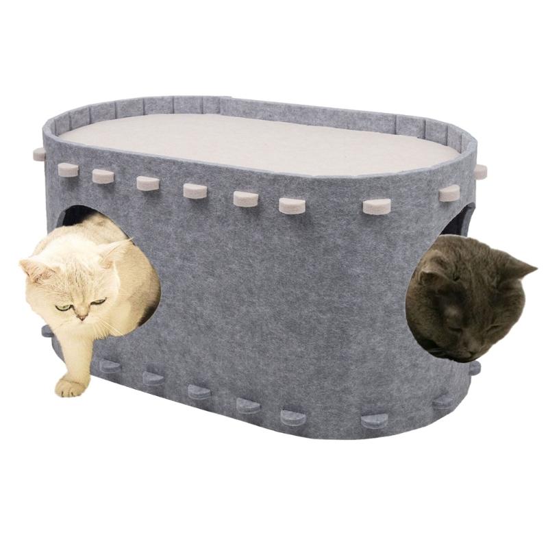 DoubleDecks Cats House Sleeping Bed Scratchproof Sleeping Bed Tunnel