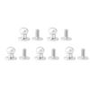20pcs Round Head Solid Copper Nail Rivet Button DIY Leather Accessories(8*6mm silver)