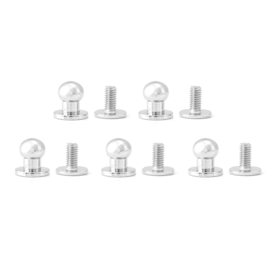 20pcs Round Head Solid Copper Nail Rivet Button DIY Leather Accessories(8*6mm silver)