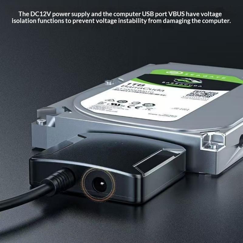 1 Set 3.5/2.5 Inch Ssd Hdd Hard Drive Disk Converter Sata To Usb 3.0 Adapter Cable Support Uasp 12V Us Eu