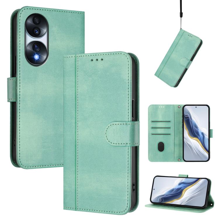 Linien-Spleißschnalle Retro Leder Handyhülle