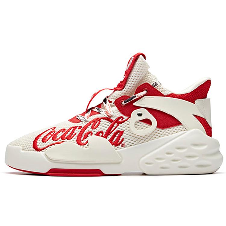Coca Cola x Anta Bastard Mid top Sports Casual Shoes Mens Red White 11928088-9 44.5