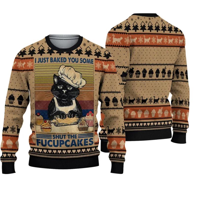 Fashion Jesus Ugly Christmas Sweater For Man Women Clothes Hip Hop Party Men Sweatshirts Casual Pullovers Beers Tracksuit Tops