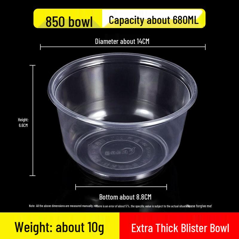Disposable Plastic Soup Bowl with Lid