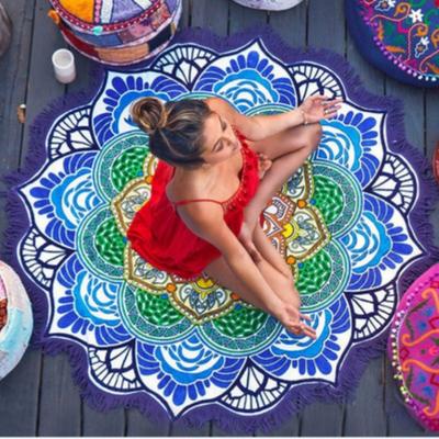 Tapisserie Mandalas Lotus Tenture murale Serviette de plage Tapis de yoga Couverture Tapis de camping
